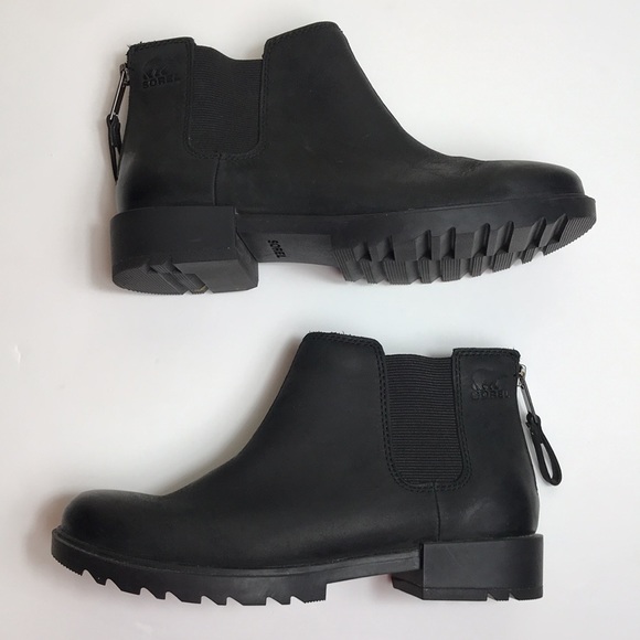 💙 Sorel Black Leather Ankle Boot - Picture 8 of 13